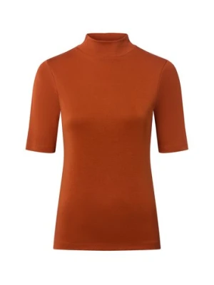 brookshire T-shirt damski Kobiety Dżersej brązowy jednolity,