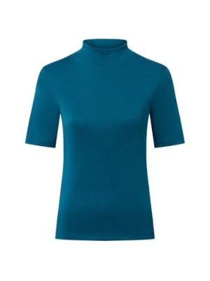 brookshire T-shirt damski Kobiety Dżersej niebieski jednolity,