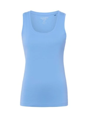 brookshire Top damski Kobiety Bawełna niebieski jednolity,