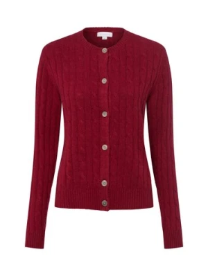 brookshire Wełniany kardigan damski Kobiety Wełna czerwony jednolity,