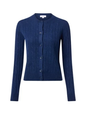 brookshire Wełniany kardigan damski Kobiety Wełna niebieski jednolity,