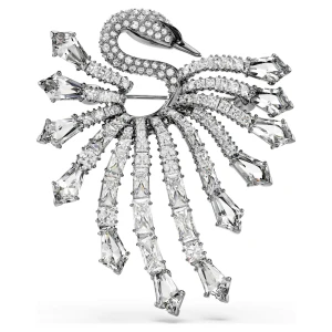 Broszka The Vienna Collection, Łabędź, Biała, Powłoka z rutenu Swarovski