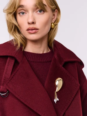 Broszka w kształcie łezki z ozdobnymi zawieszkami TARANKO