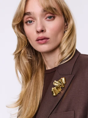 Broszka w złotym kolorze o nieregularnym kształcie TARANKO