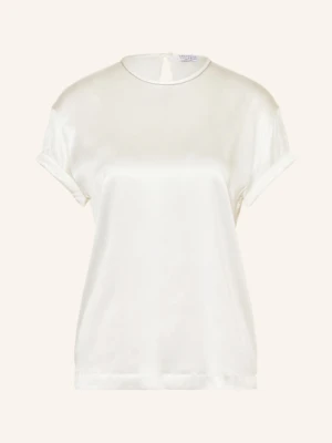 Brunello Cucinelli Bluzka Z Jedwabiu Z Ozdobnymi Kamykami beige