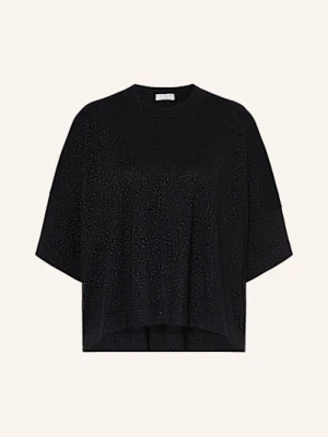 Brunello Cucinelli Dzianinowa Koszulka Z Kaszmirem I Błyszczącą Przędzą schwarz