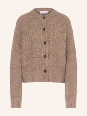Zdjęcie produktu Brunello Cucinelli Kardigan Z Dodatkiem Kaszmiru I Cekinami braun