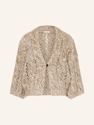 Brunello Cucinelli Kardigan Z Dodatkiem Kaszmiru I Cekinami braun