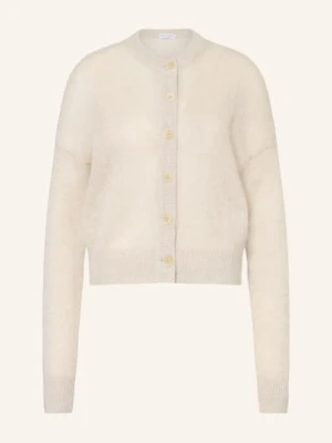 Brunello Cucinelli Kardigan Z Moheru I Błyszczącej Przędzy weiss