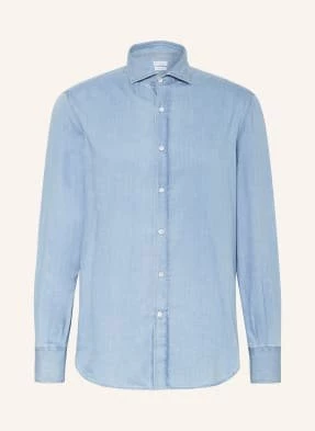 Brunello Cucinelli Koszula Jeansowa Basic Fit blau