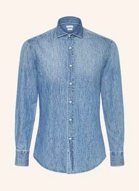 Brunello Cucinelli Koszula Jeansowa Slim Fit blau