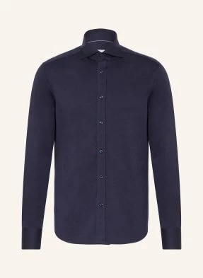 Brunello Cucinelli Koszula Z Dżerseju Slim Fit blau