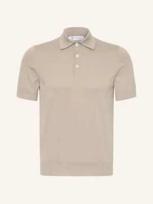 Brunello Cucinelli Koszulka Polo Z Dżerseju beige
