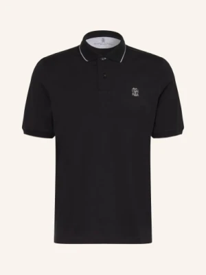 Brunello Cucinelli Koszulka Polo Z Dżerseju schwarz