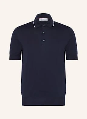 Brunello Cucinelli Koszulka Polo Z Dzianiny blau