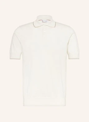 Brunello Cucinelli Koszulka Polo Z Dzianiny weiss