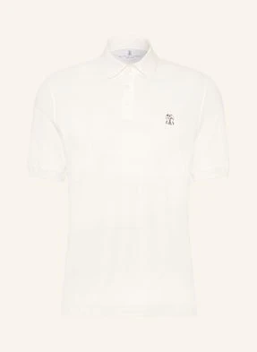 Brunello Cucinelli Koszulka Polo Z Piki weiss