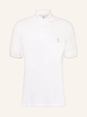 Brunello Cucinelli Koszulka Polo Z Piki weiss