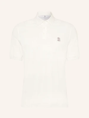 Brunello Cucinelli Koszulka Polo Z Piki weiss