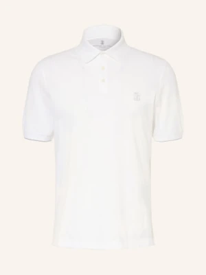 Brunello Cucinelli Koszulka Polo Z Piki weiss