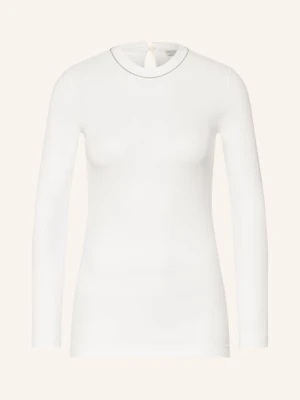 Brunello Cucinelli Koszulka Z Długim Rękawem Z Ozdobnymi Perełkami weiss