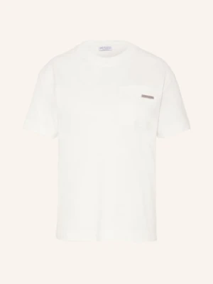 Brunello Cucinelli Koszulka Z Kamieniami Ozdobnymi weiss