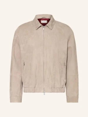 Brunello Cucinelli Kurtka Skórzana Giubino beige