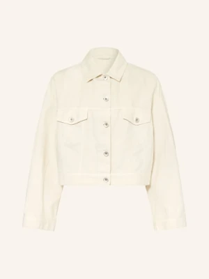 Brunello Cucinelli Kurtka Z Lnu Z Kamieniami Ozdobnymi weiss