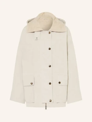 Brunello Cucinelli Kurtka Z Mieszanki Materiałów beige