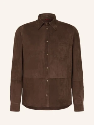 Brunello Cucinelli Kurtka Z Zamszu braun