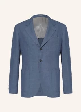 Brunello Cucinelli Lniana Marynarka Extra Slim Fit blau