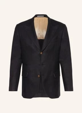 Brunello Cucinelli Lniana Marynarka Extra Slim Fit schwarz