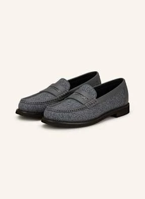 Brunello Cucinelli Loafersy Z Ozdobnymi Kamykami grau