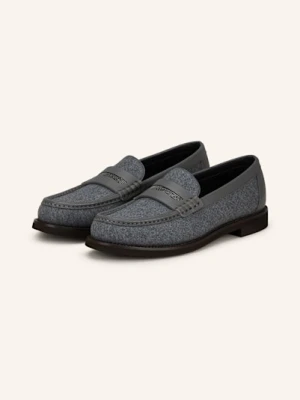 Brunello Cucinelli Loafersy Z Ozdobnymi Kamykami grau