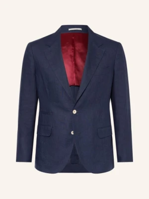 Brunello Cucinelli Marynarka Extra Slim Fit Z Lnu blau