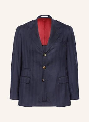 Brunello Cucinelli Marynarka Garniturowa Extra Slim Fit blau