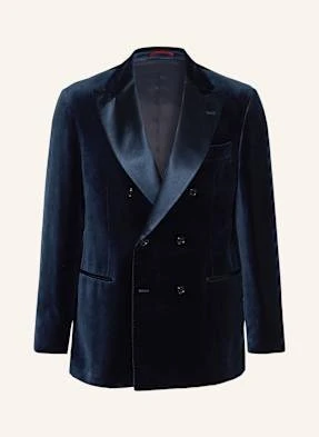 Brunello Cucinelli Marynarka Smokingowa Regular Fit Z Aksamitu Z Dodatkiem Jedwabiu blau