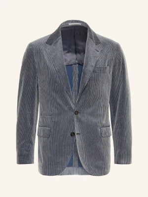 Brunello Cucinelli Marynarka Z Sztruksu O Kroju Slim Fit blau