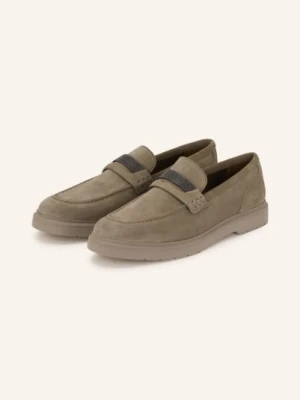 Brunello Cucinelli Penny Loafers grau