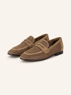 Brunello Cucinelli Penny Loafers Z Wycięciami braun