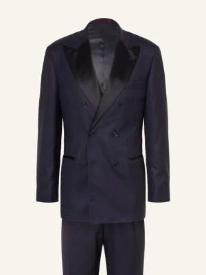 Brunello Cucinelli Smoking O Kroju Slim Fit blau GRANATOWY