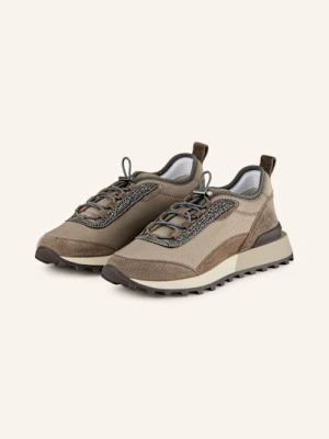 Brunello Cucinelli Sneakersy Z Ozdobnymi Kamykami braun