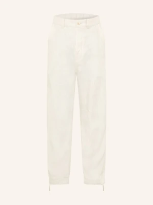 Brunello Cucinelli Spodnie Lniane O Kroju Regular Fit weiss KREMOWY