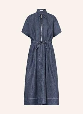 Brunello Cucinelli Sukienka Koszulowa Z Lnu blau