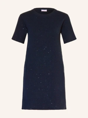 Brunello Cucinelli Sukienka Z Dzianiny Z Cekinami blau
