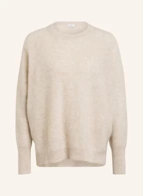 Brunello Cucinelli Sweter Oversize Z Błyszczącą Przędzą beige