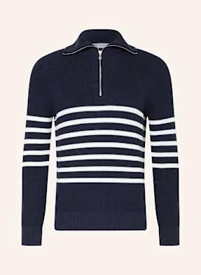 Brunello Cucinelli Sweter Typu Troyer blau