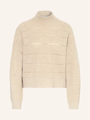 Brunello Cucinelli Sweter Z Dodatkiem Kaszmiru I Błyszczącą Przędzą beige