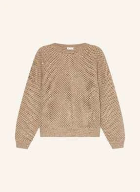 Brunello Cucinelli Sweter Z Dodatkiem Moheru I Nitami braun