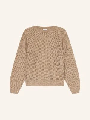 Brunello Cucinelli Sweter Z Dodatkiem Moheru I Nitami braun